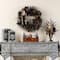 Glitzhome® 24"D Halloween Black Rose, Skeleton and Berry Wreath with Hanger
